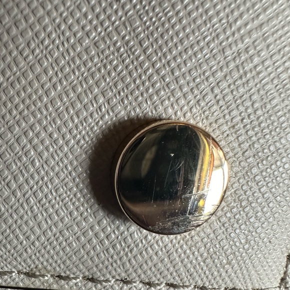 Michael Kors Carmen Small Saffiano Leather Belted Satchel Light Sand Beige - Picture 14 of 17